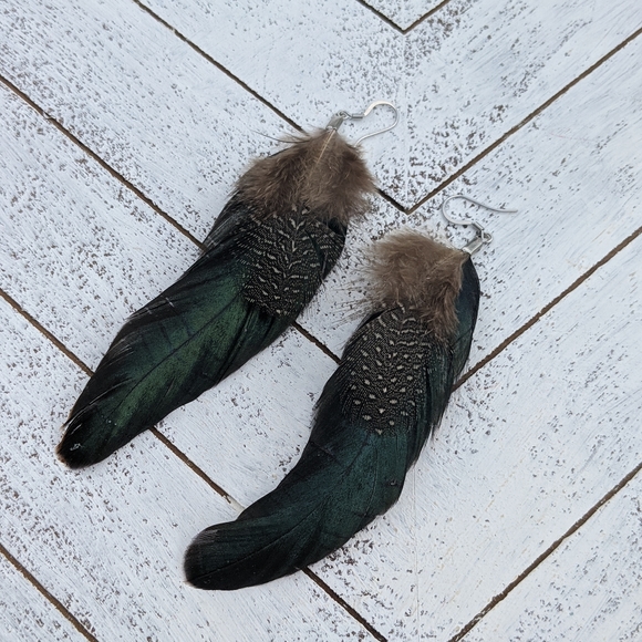 Feather Earrings - Picture 1 of 3